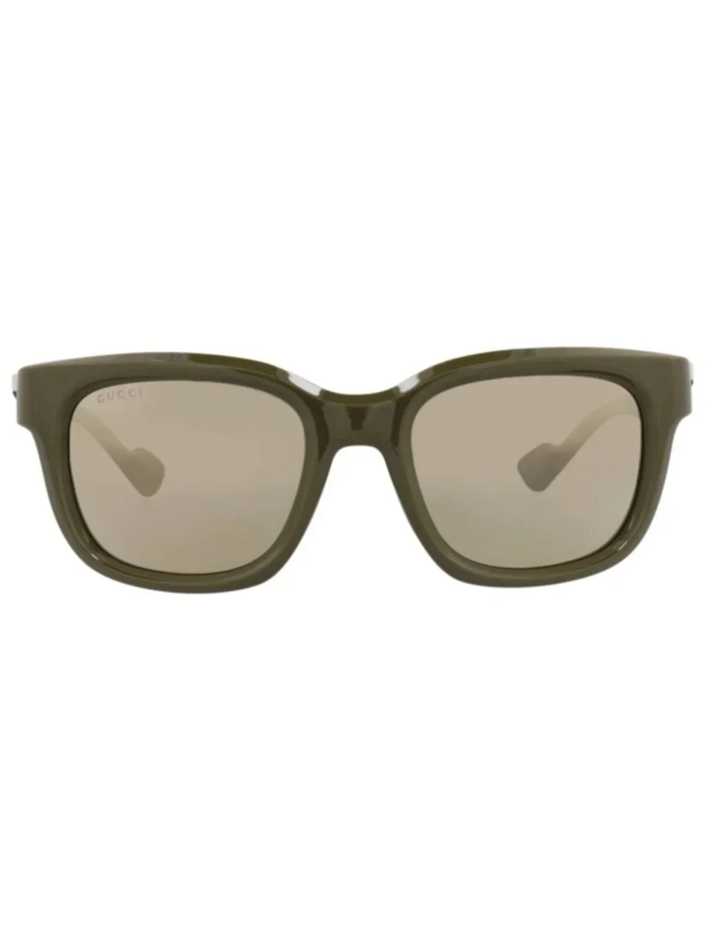 New Gucci Women's Sunglasses Square Rectangle Injection Frame Mens Green Green